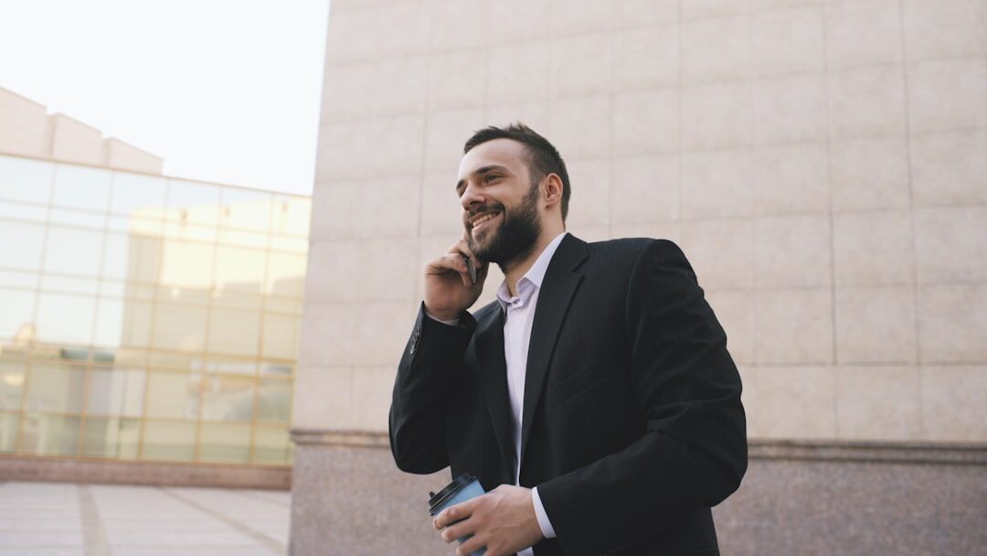 professional man speaking confidently