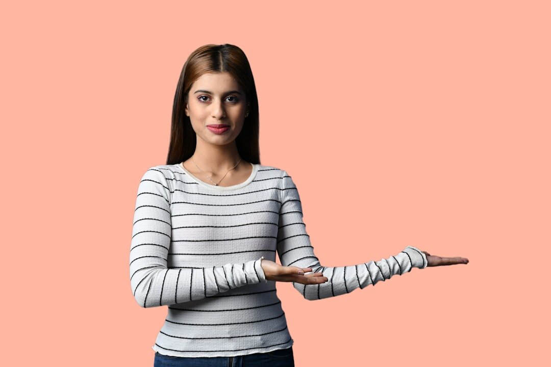 woman giving presentation