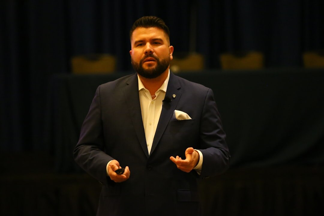 confident person speaking