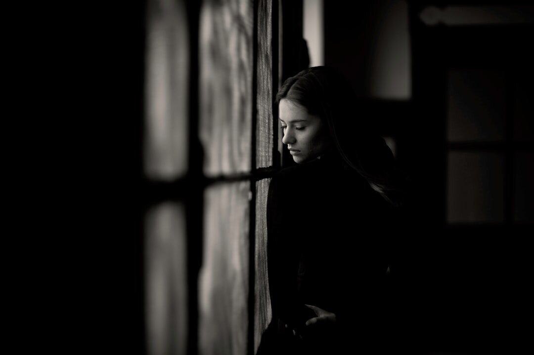 woman reflecting alone